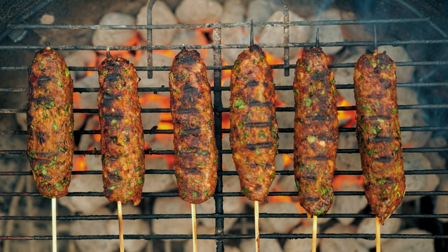 Grilled Moroccan Venison Kofta Skewers