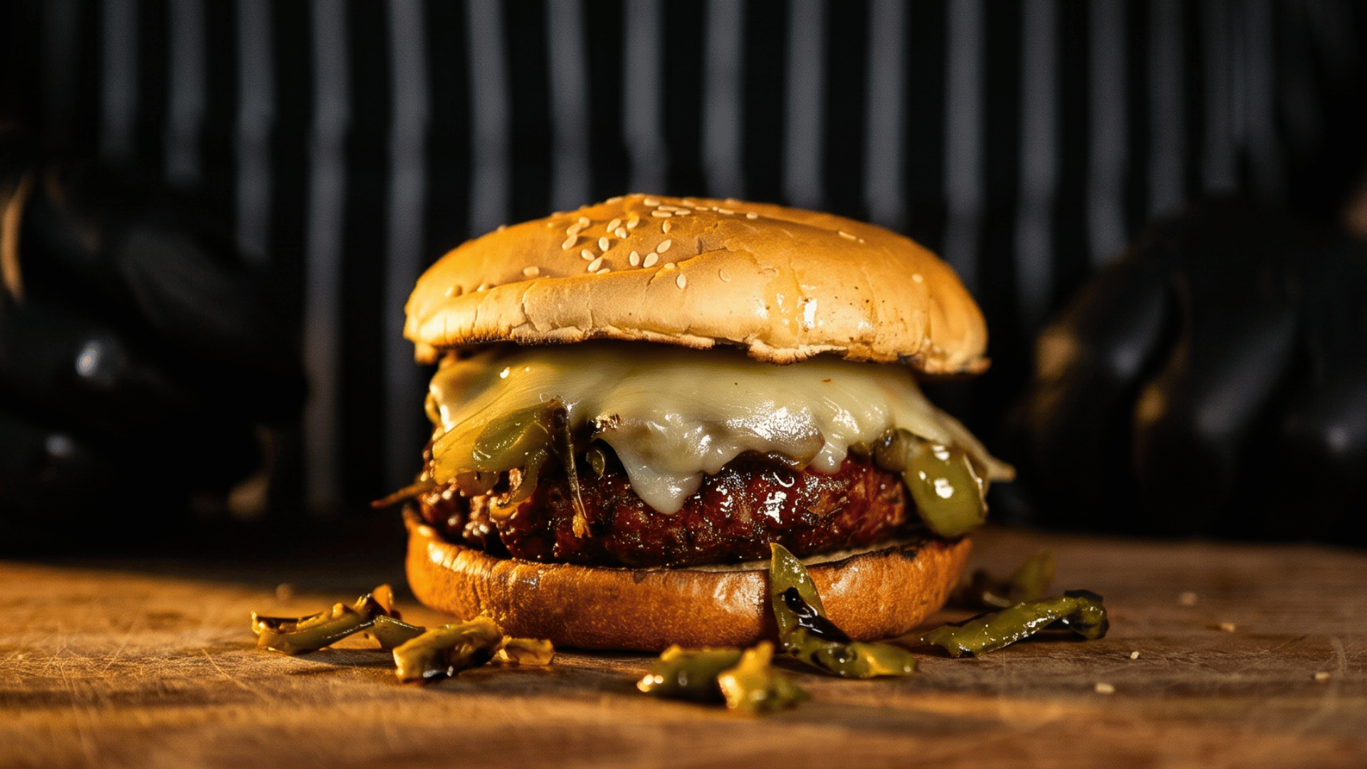 Green Chile Cheeseburger