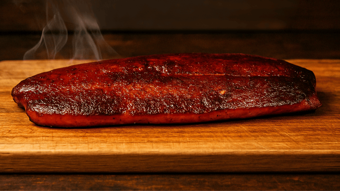 Smoked salmon with bourbon glaze