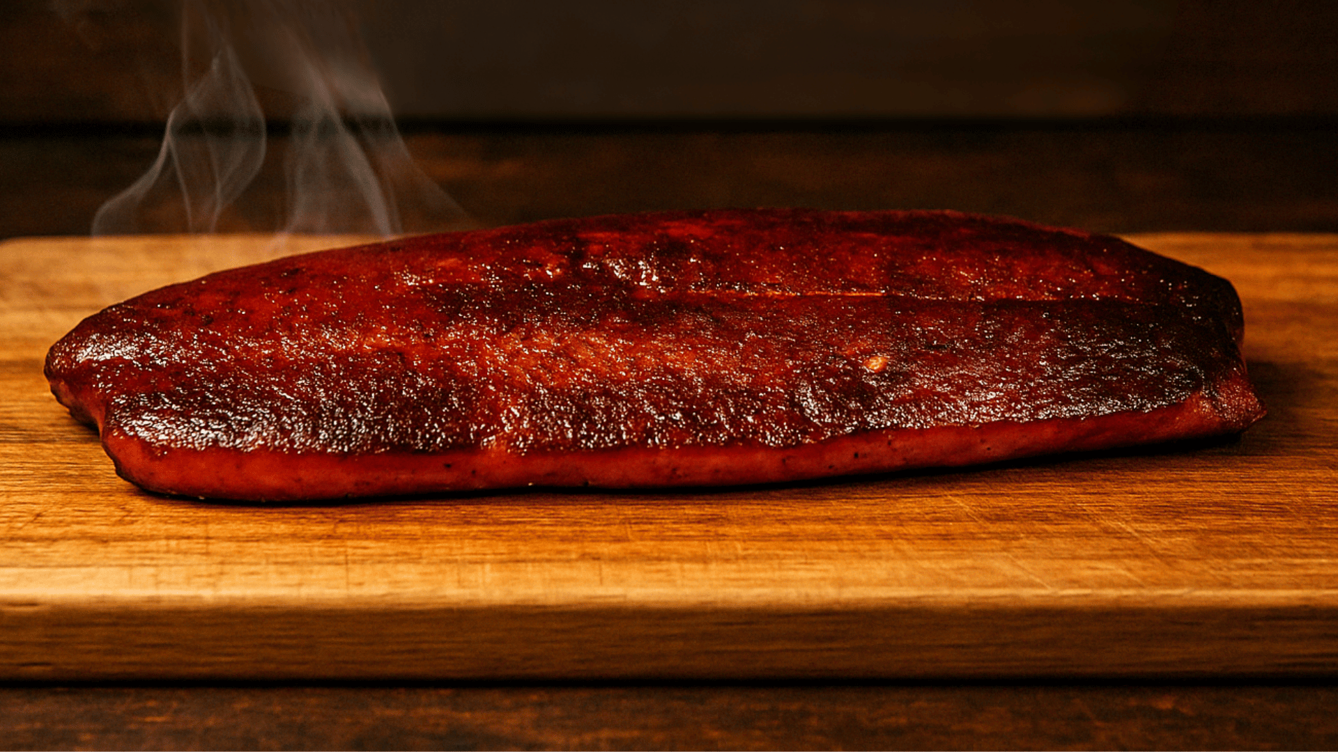 Smoked salmon with bourbon glaze