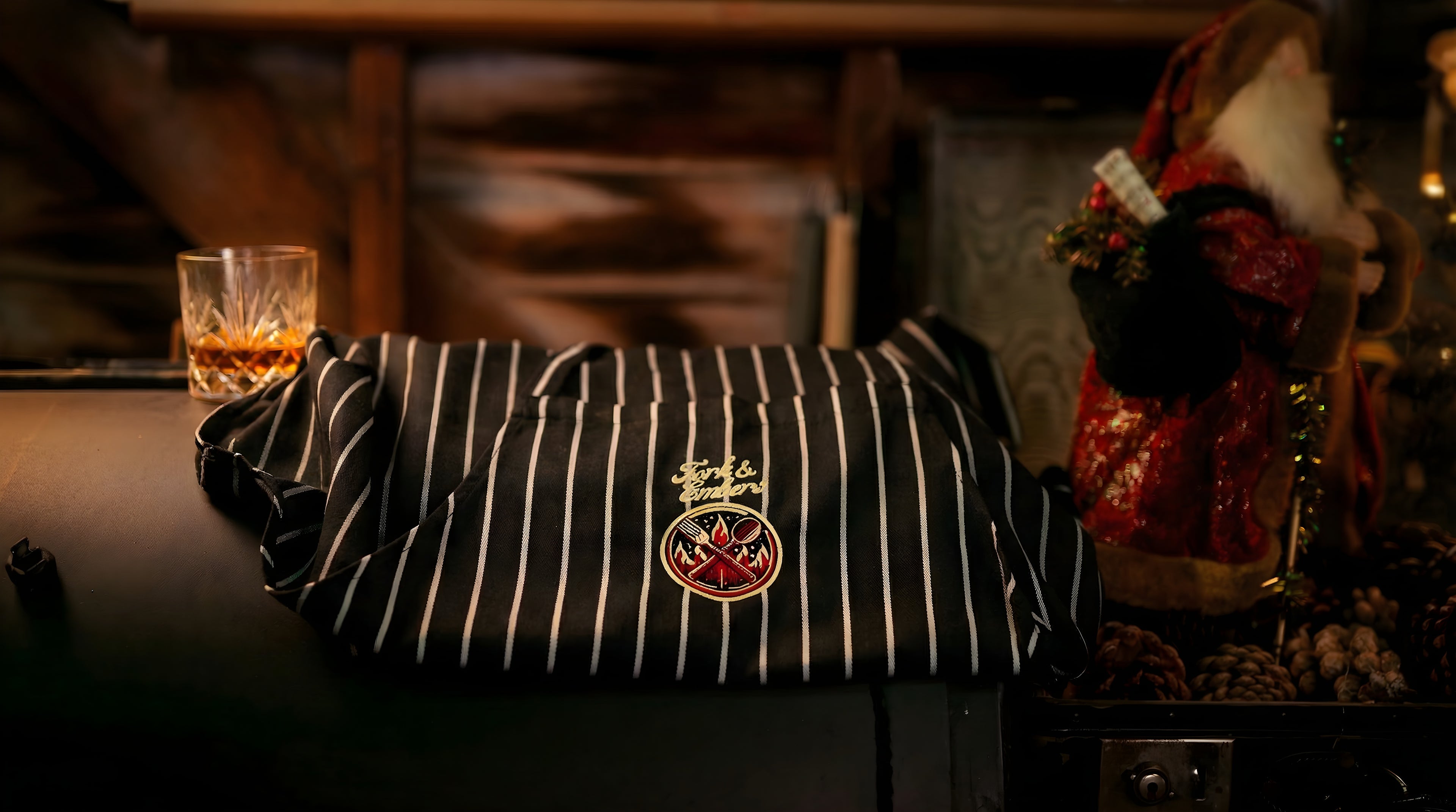 image of apron on smoker